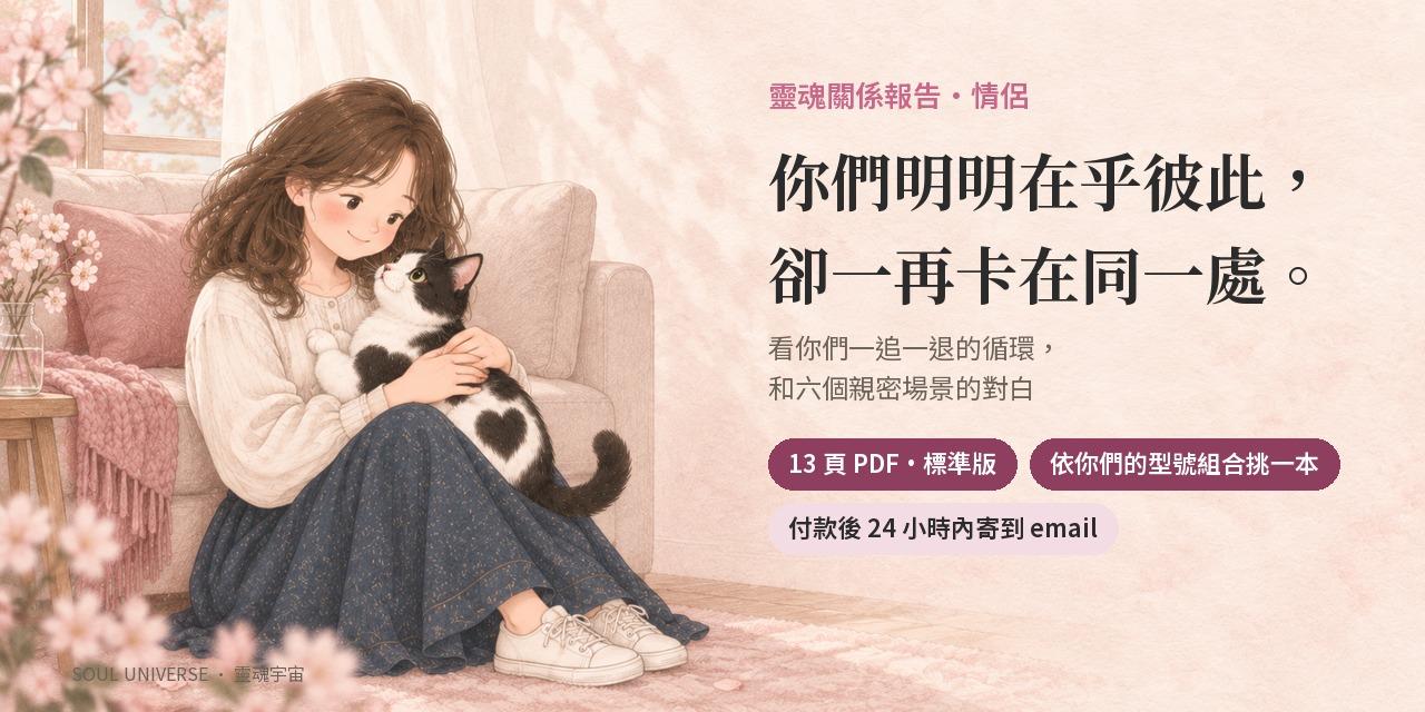 靈魂關係報告・情侶 標準版｜13 頁，看你們一追一退的循環